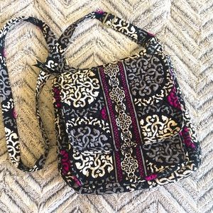 Vera Bradley Canterbury Magenta Crossbody handbag purse. Retired pattern.
